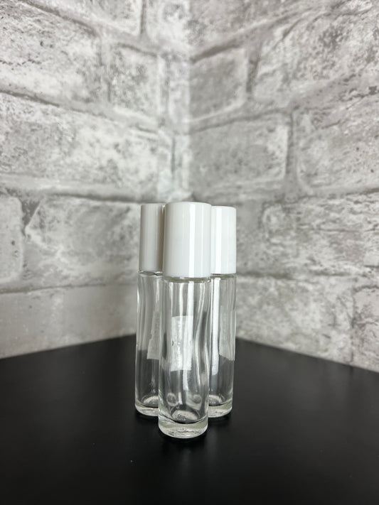 8mL Clear Glass Roll On Bottle